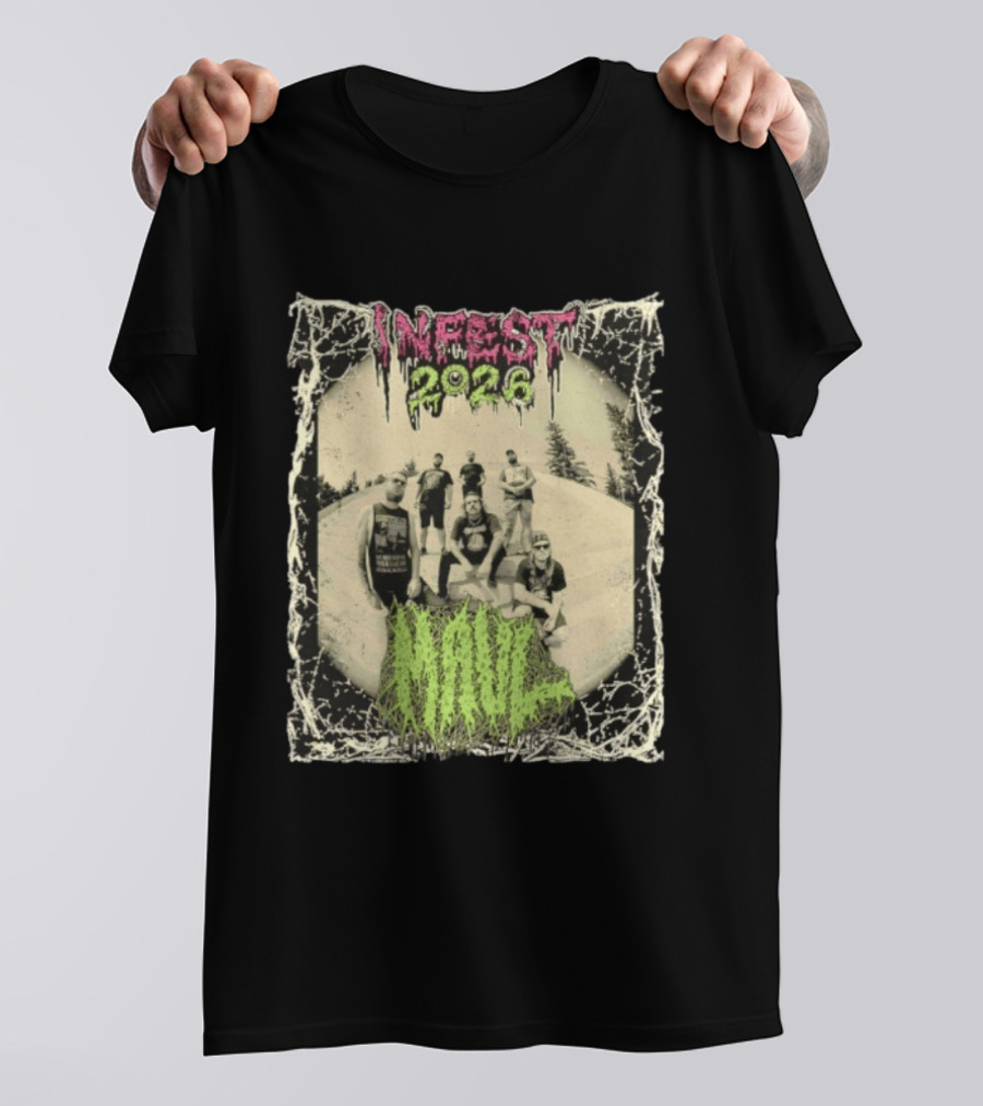 Infest 2026 Maul Old School Death Metal Band Vintage Aesthetic T-Shirt