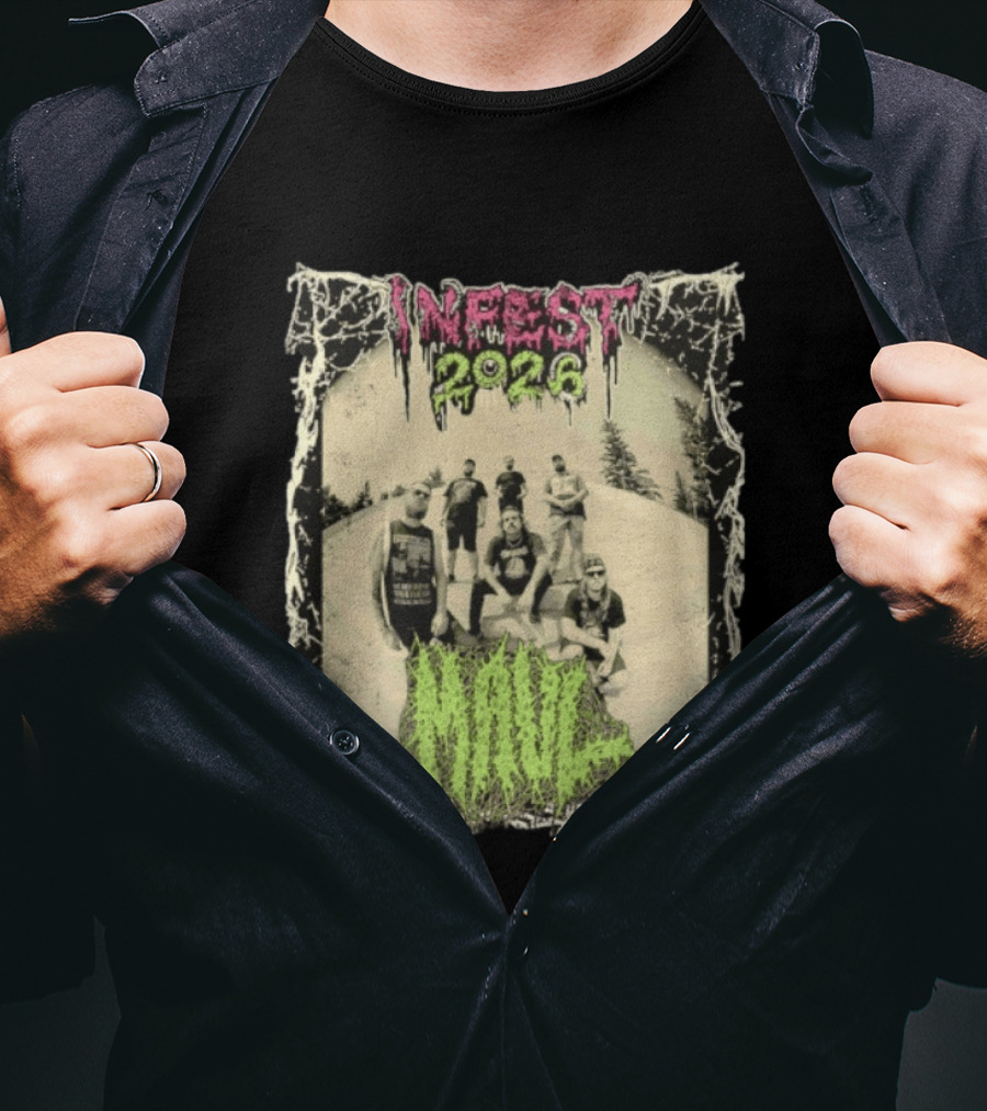 Infest 2026 Maul Old School Death Metal Band Vintage Aesthetic T-Shirt
