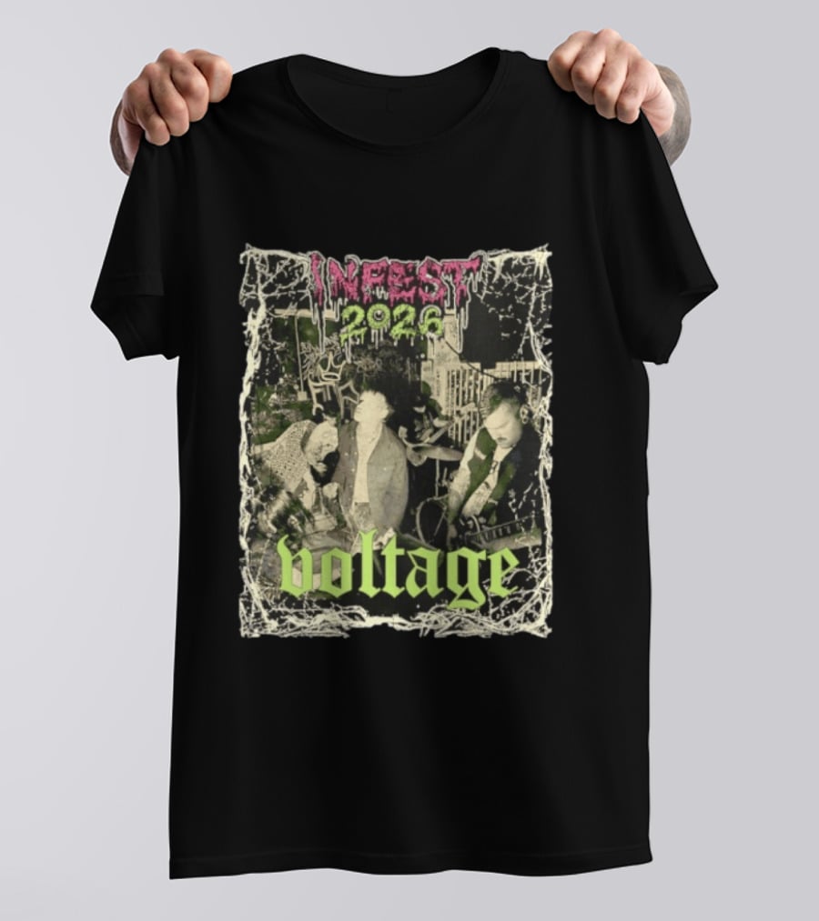 Infest 2026 Voltage From The Smoking Ruins Of Civilization T-Shirt