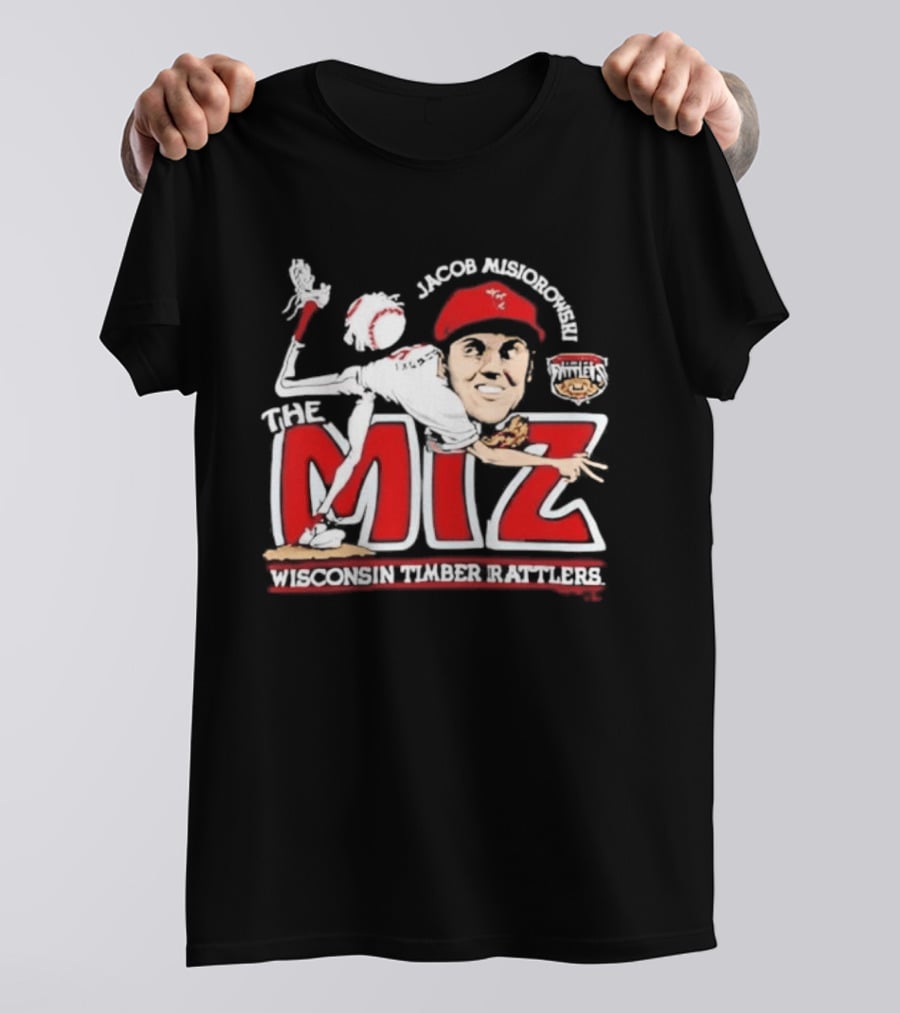 Jacob Misiorowski Wisconsin Timber Rattlers The Miz Caricature T-Shirt
