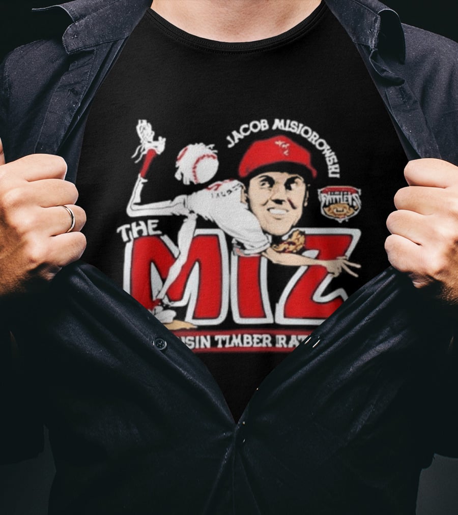 Jacob Misiorowski Wisconsin Timber Rattlers The Miz Caricature T-Shirt
