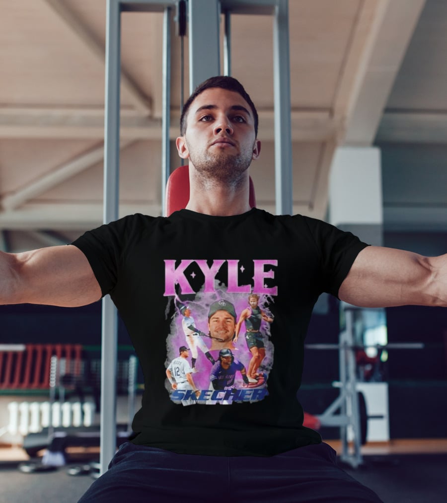 Kyle Skechers Baseball Player Collage T-Shirt