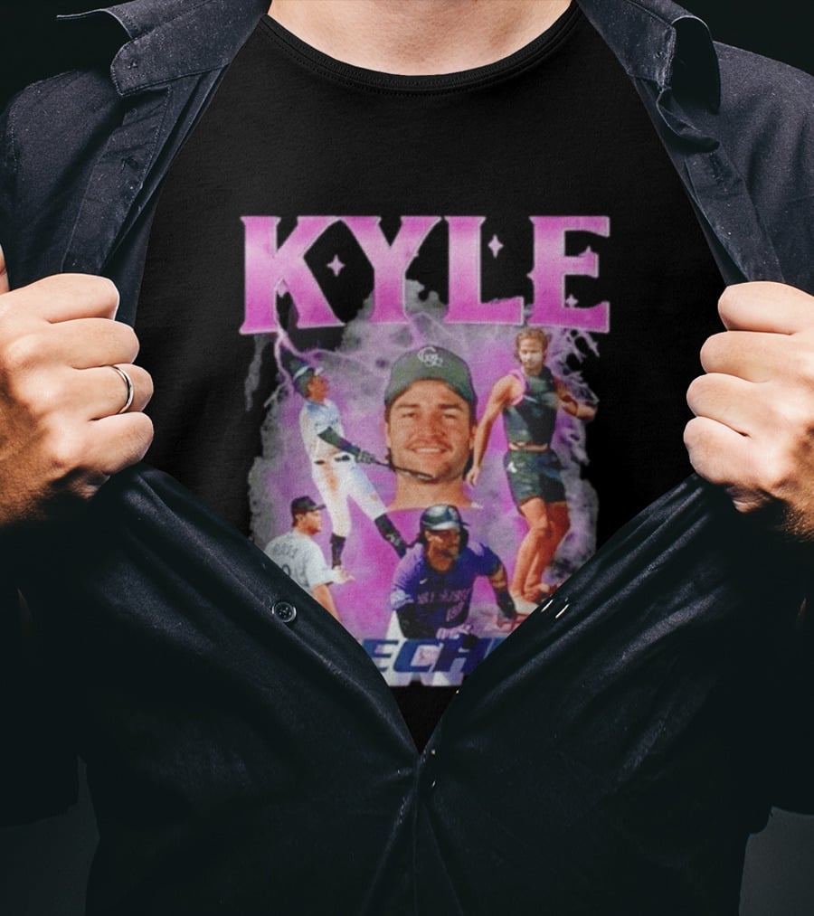 Kyle Skechers Baseball Player Collage T-Shirt