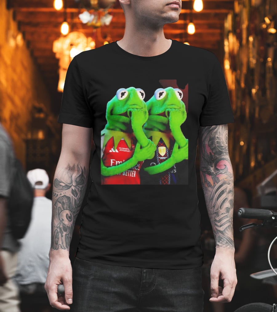 Kermit The Frog Thinking Arsenal Paris Saint Germain Final Budapest Emirates Groupama 2023 T-Shirt
