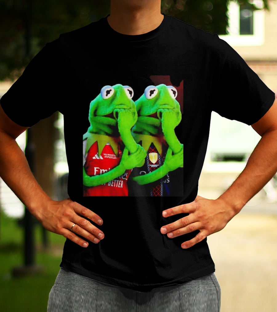 Kermit The Frog Thinking Arsenal Paris Saint Germain Final Budapest Emirates Groupama 2023 T-Shirt