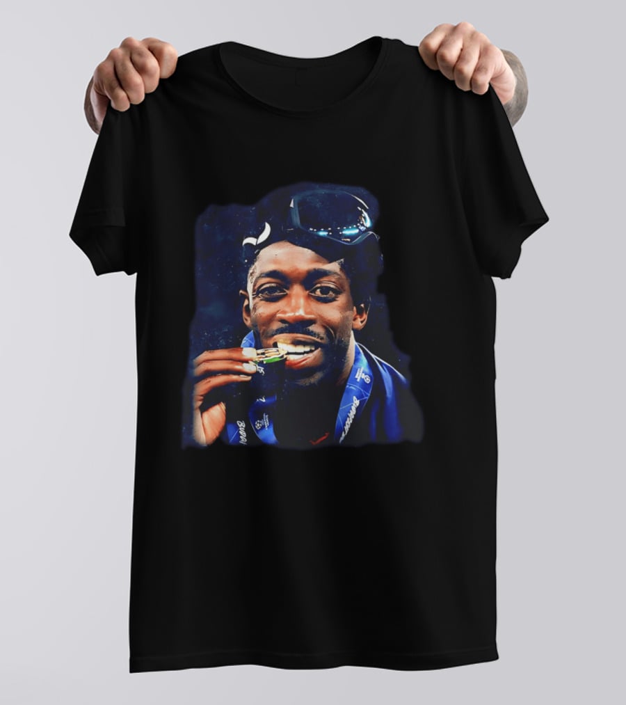Paris Saint Germain Ousmane Dembele Biting Medal Celebration T-Shirt