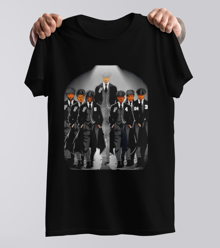 Peaky Blinders San Antonio Spurs Basketball Players Walking Formation 5 4 24 3 T-Shirt