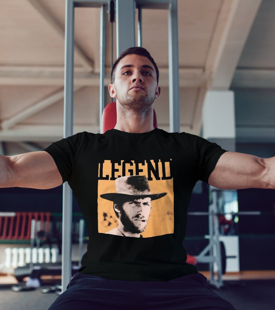 Legend Clint Eastwood Smoking Cigar Classic Western T-Shirt
