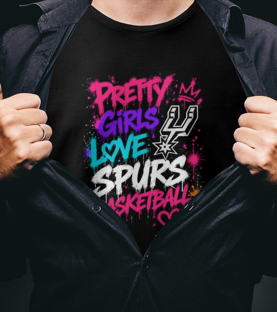 Pretty Girls Love Spurs Basketball San Antonio Spurs T-Shirt