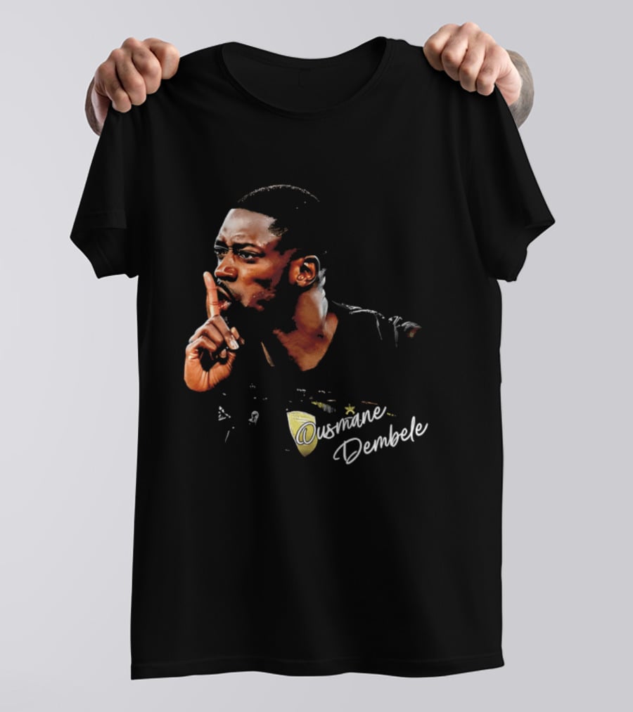 Ousmane Dembele Shhh Gesture PSG Soccer Star T-Shirt