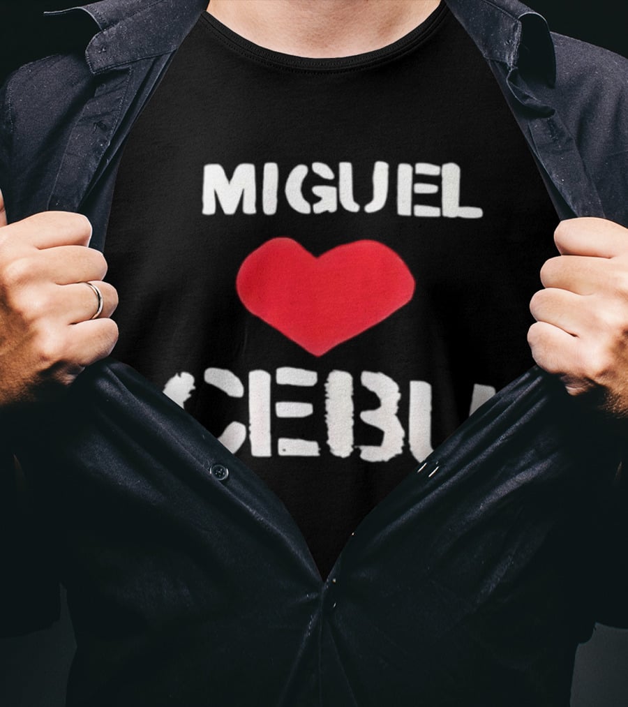 Miguel Loves Cebu Heart Souvenir Travel Destination T-Shirt