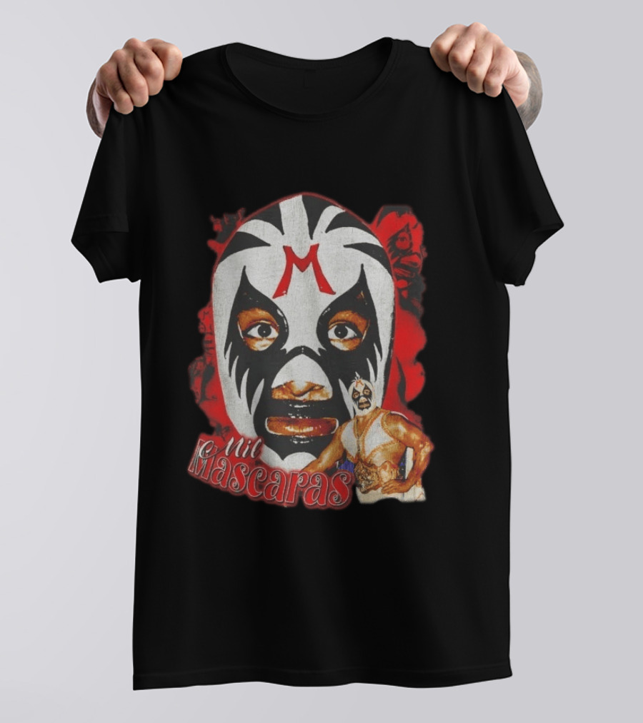 Mil Mascaras Lucha Libre Mask Iconic Mexican Wrestling Legend T-Shirt