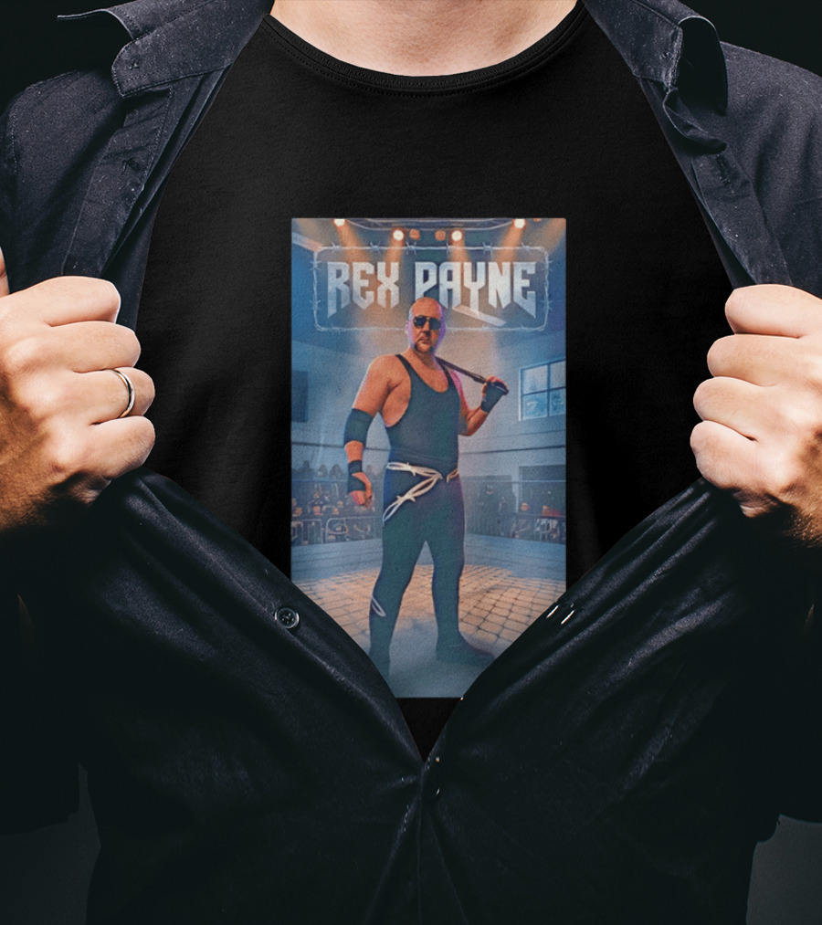 Rex Payne MMA Fighter In Arena With Intense Spotlight And Audience T-Shirt