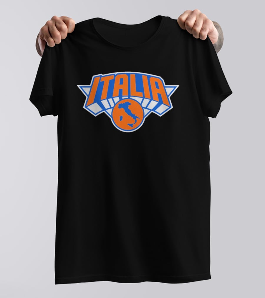 Italia New York Knicks Basketball Italy Map T-Shirt