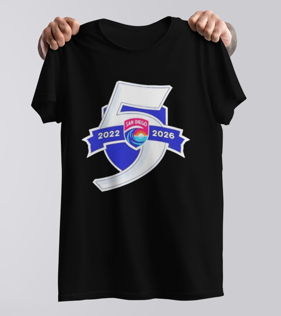 San Diego Wave FC 5 Year Anniversary 2022 2026 T-Shirt