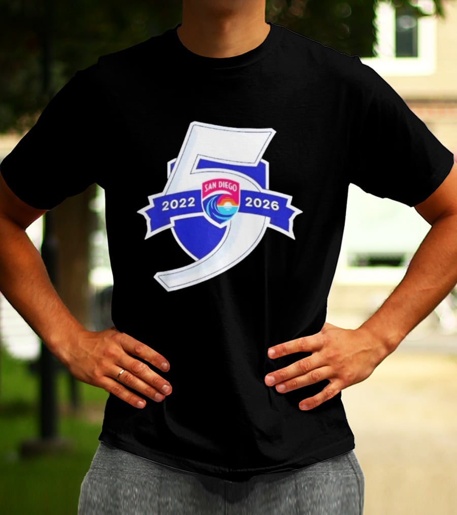 San Diego Wave FC 5 Year Anniversary 2022 2026 T-Shirt