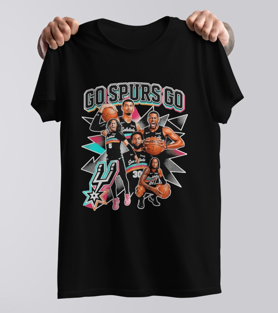 Go Spurs Go San Antonio Spurs Basketball Players Team Enthusiasts T-Shirt