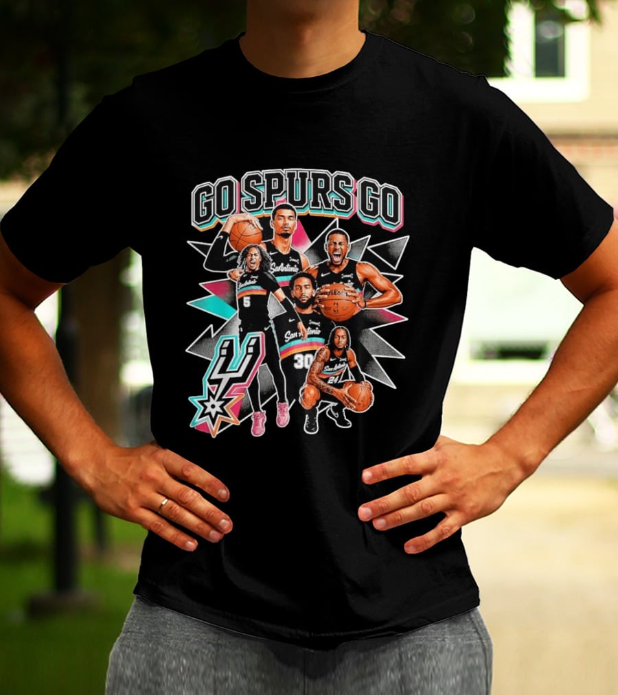 Go Spurs Go San Antonio Spurs Basketball Players Team Enthusiasts T-Shirt