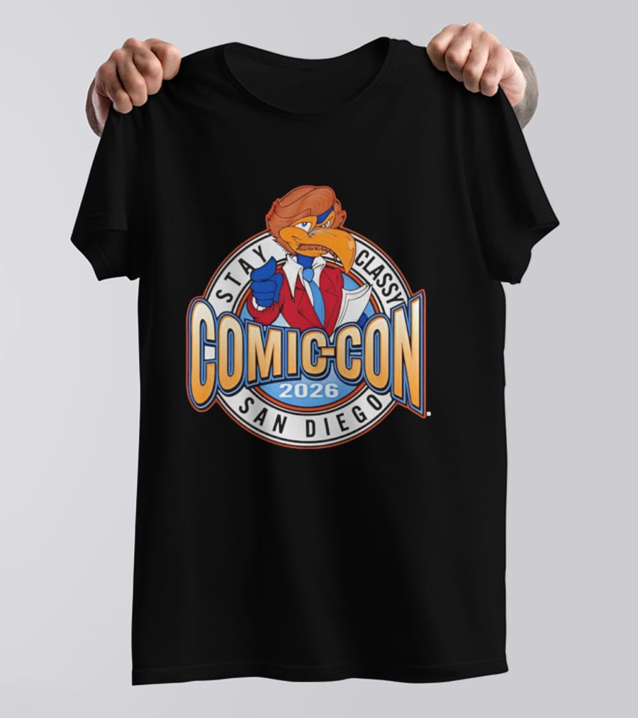 Stay Classy Comic Con San Diego 2026 Ron Burgundy Bird T-Shirt