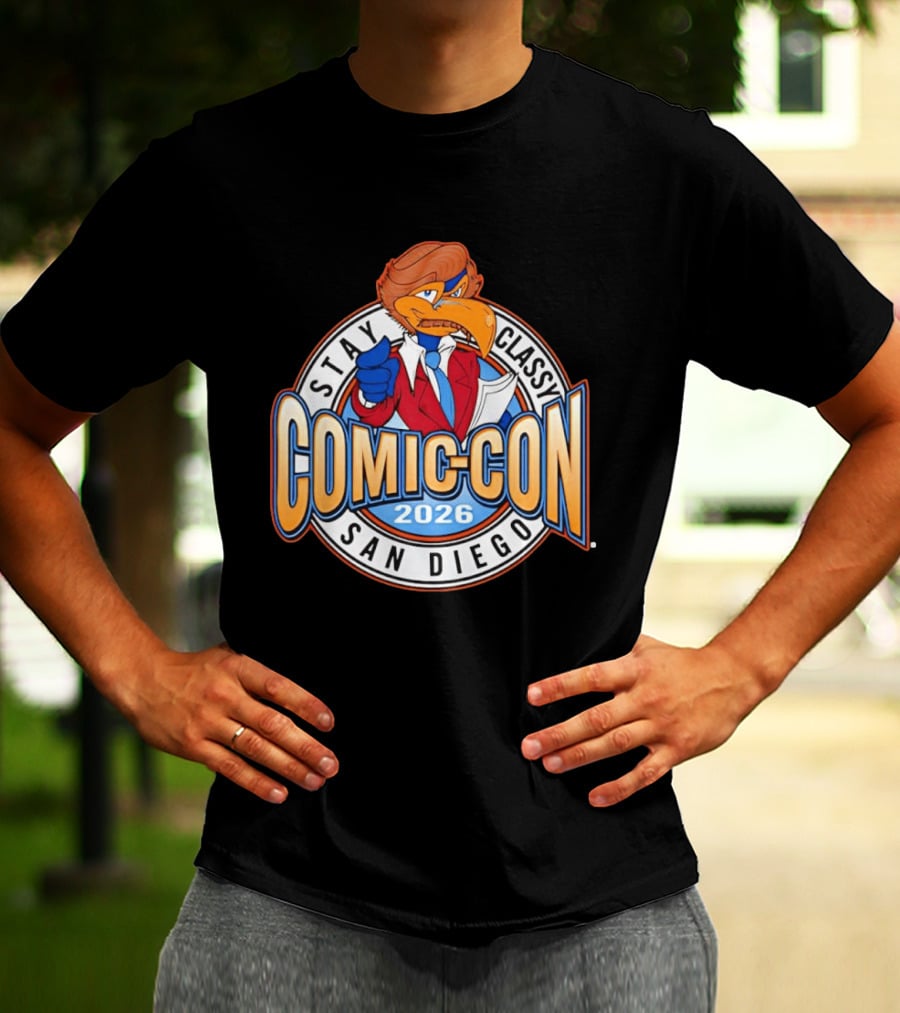 Stay Classy Comic Con San Diego 2026 Ron Burgundy Bird T-Shirt