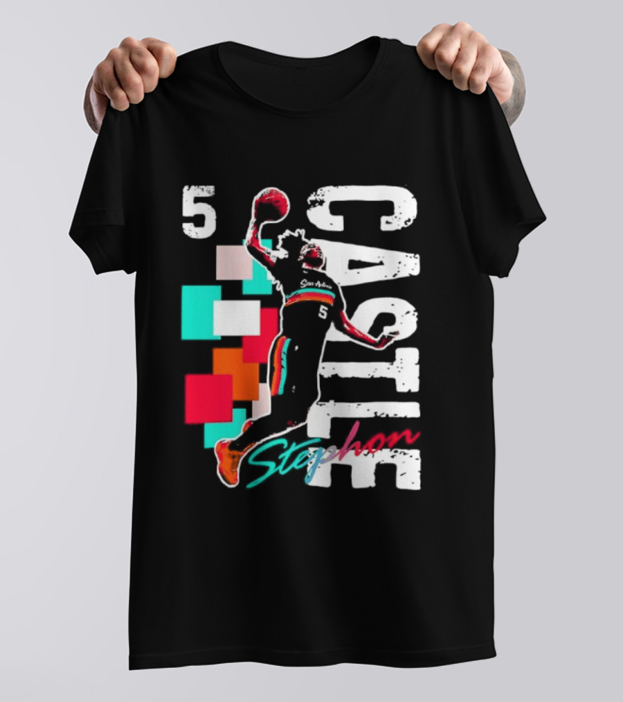 Stephon Castle Number 5 San Antonio Spurs Basketball T-Shirt