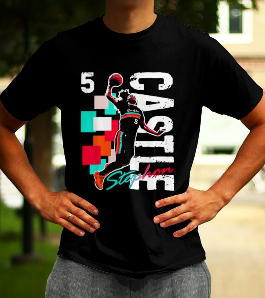 Stephon Castle Number 5 San Antonio Spurs Basketball T-Shirt