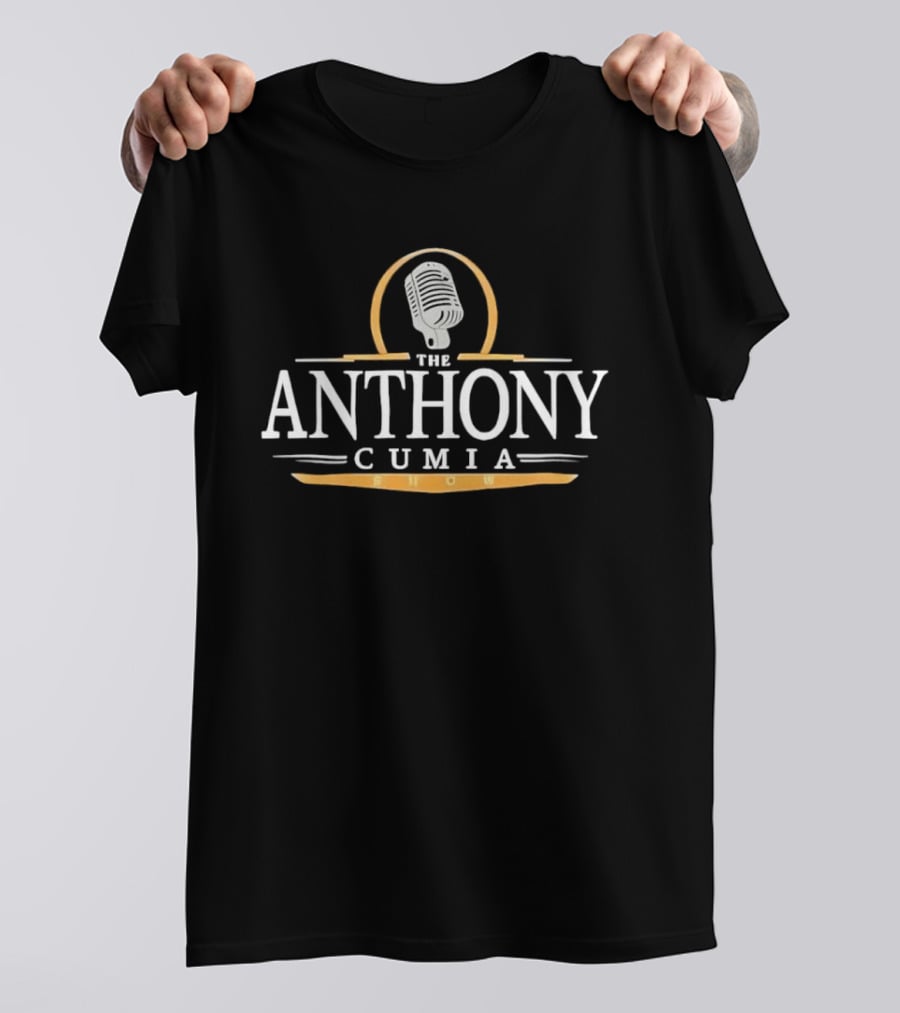 The Anthony Cumia Show Podcast Microphone Emblem Merchandise T-Shirt