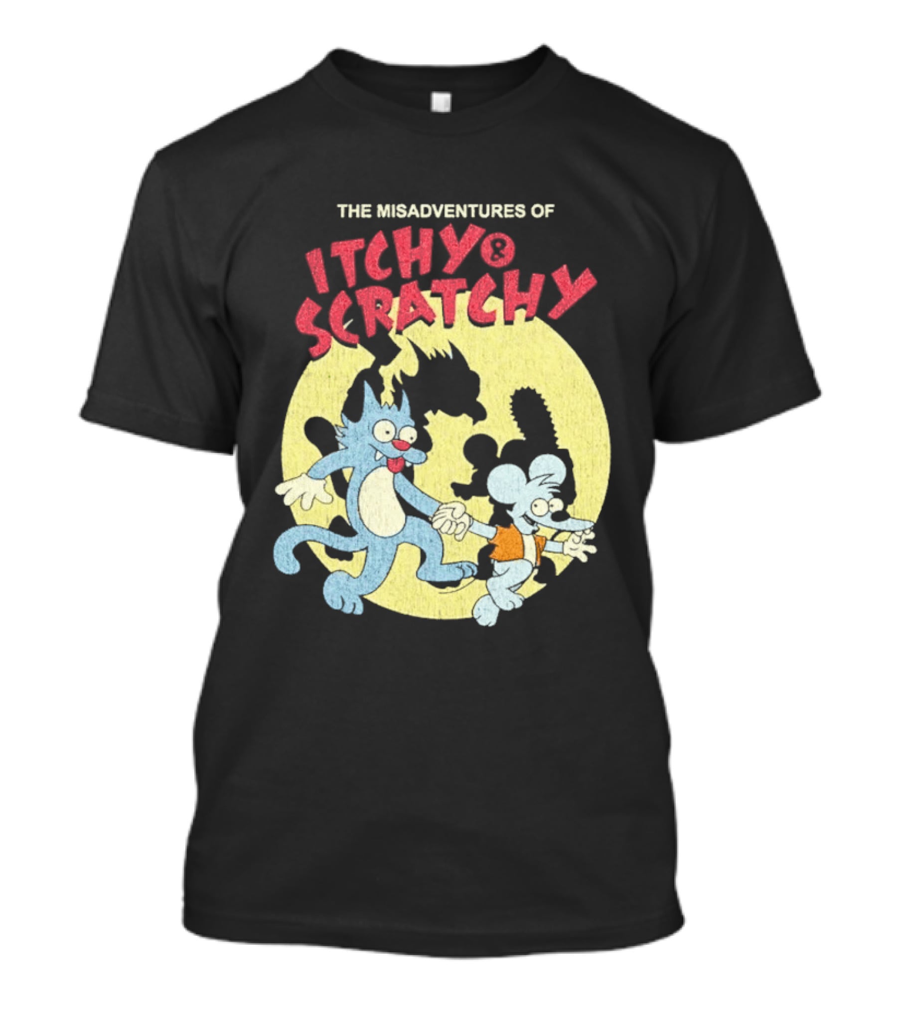 The Misadventures Of Itchy Scratchy Cartoon Characters T-Shirt