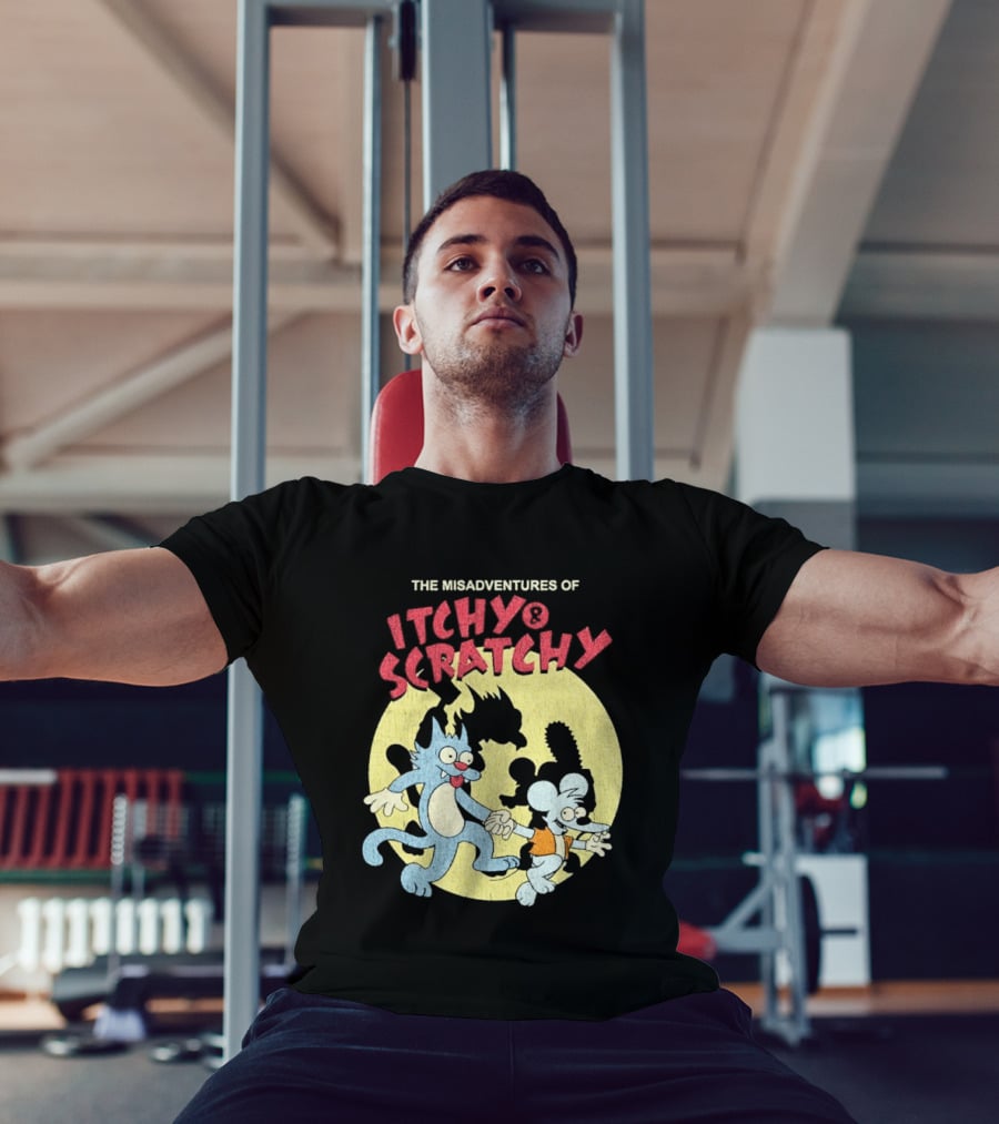 The Misadventures Of Itchy Scratchy Cartoon Characters T-Shirt