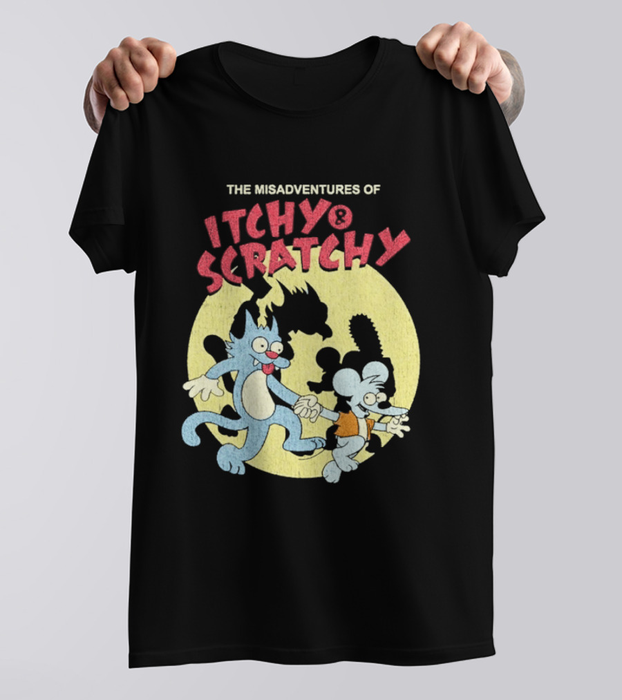 The Misadventures Of Itchy Scratchy Cartoon Characters T-Shirt
