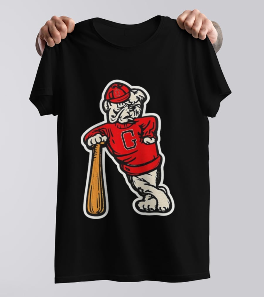 University Of Georgia Bulldogs Baseball Mascot Vintage Collegiatejára T-Shirt