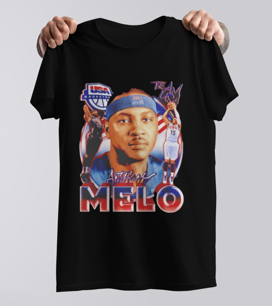 USA Basketball Team Anthony Melo Carmelo Anthony Player Team USA T-Shirt