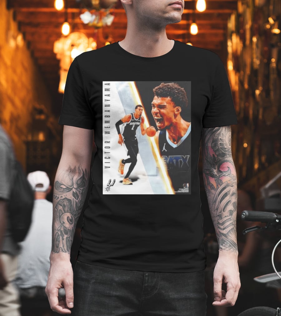 Victor Wembanyama San Antonio Spurs SATX Radiance Collage T-Shirt