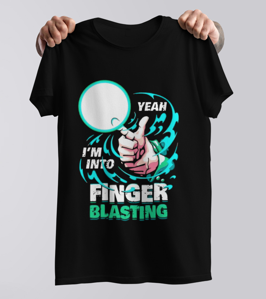 Yeah I Am Into Finger Blasting Cartoon Thumbs Up Spiral T-Shirt