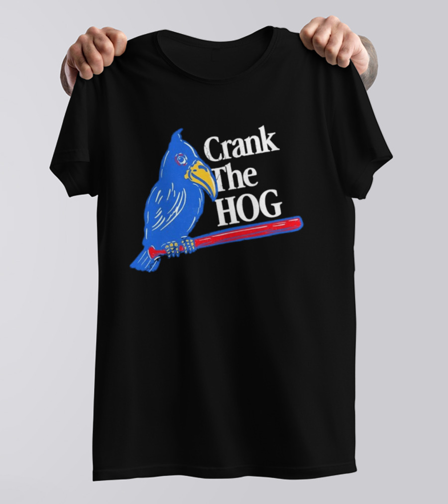 Arkansas Razorbacks Crank The HOG Baseball Bird T-Shirt
