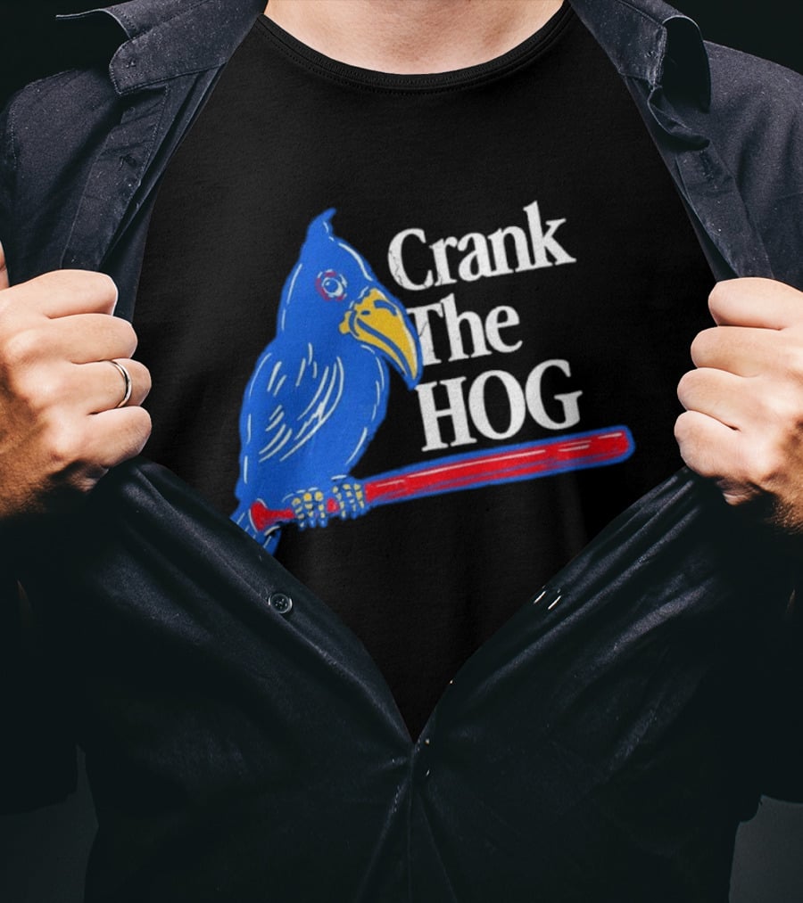 Arkansas Razorbacks Crank The HOG Baseball Bird T-Shirt