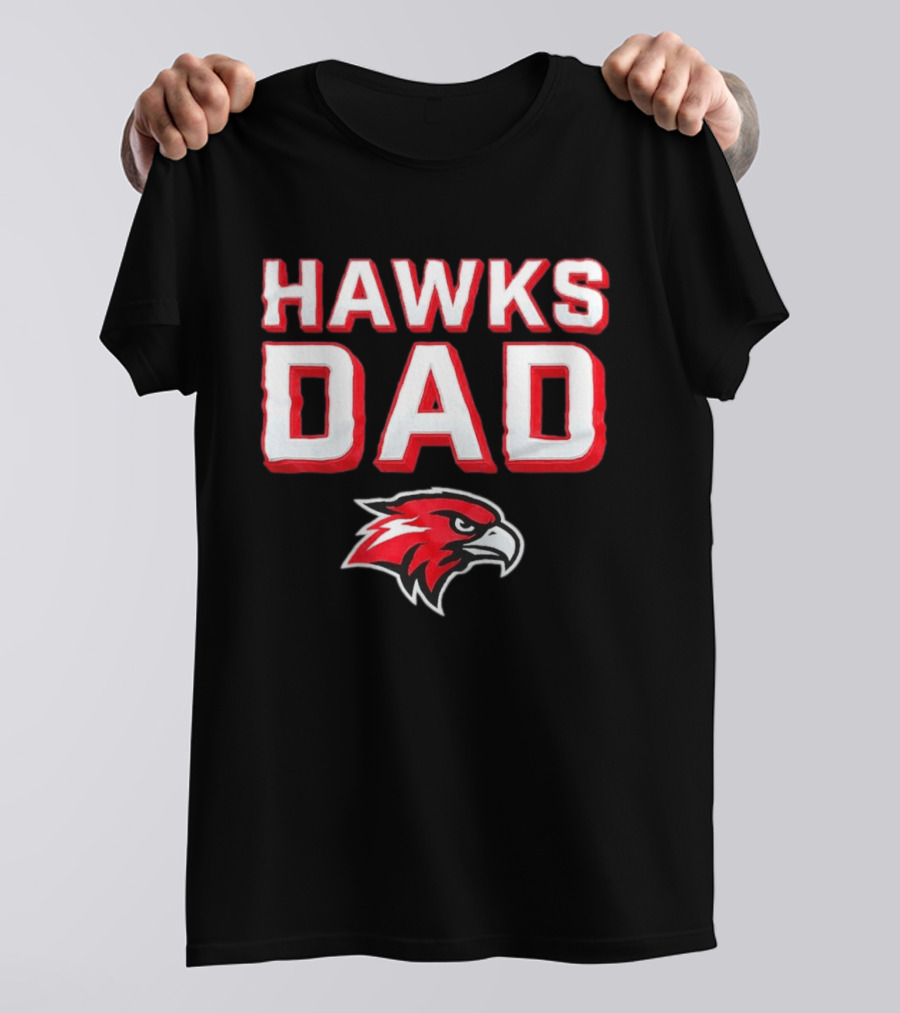 Hawks Dad Red Hawk Sports Fan T-Shirt