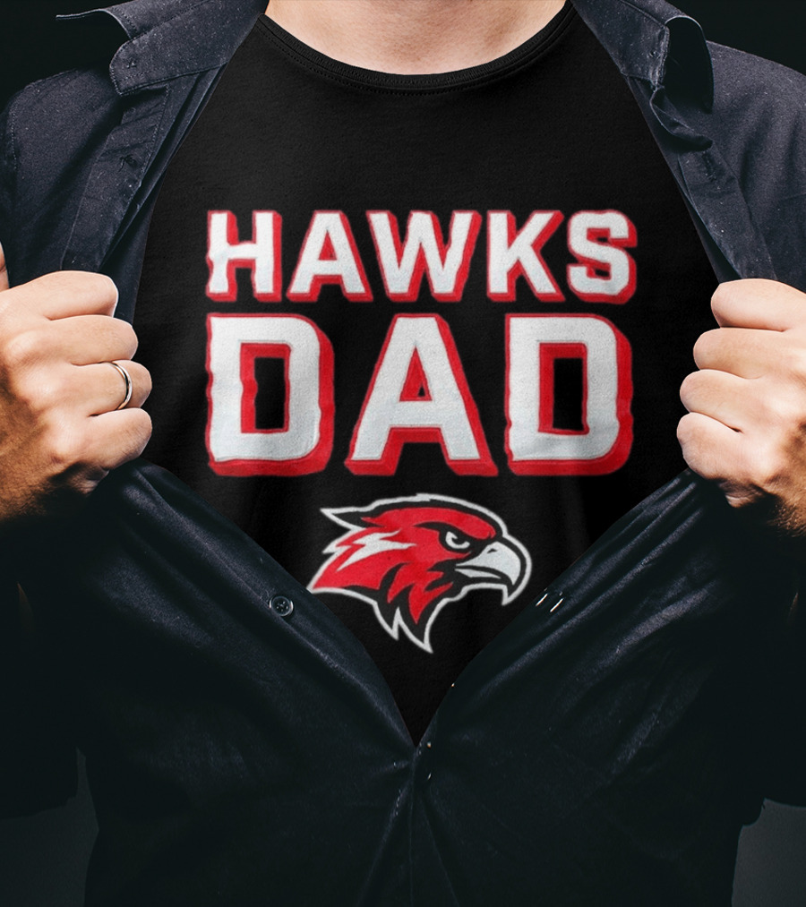 Hawks Dad Red Hawk Sports Fan T-Shirt