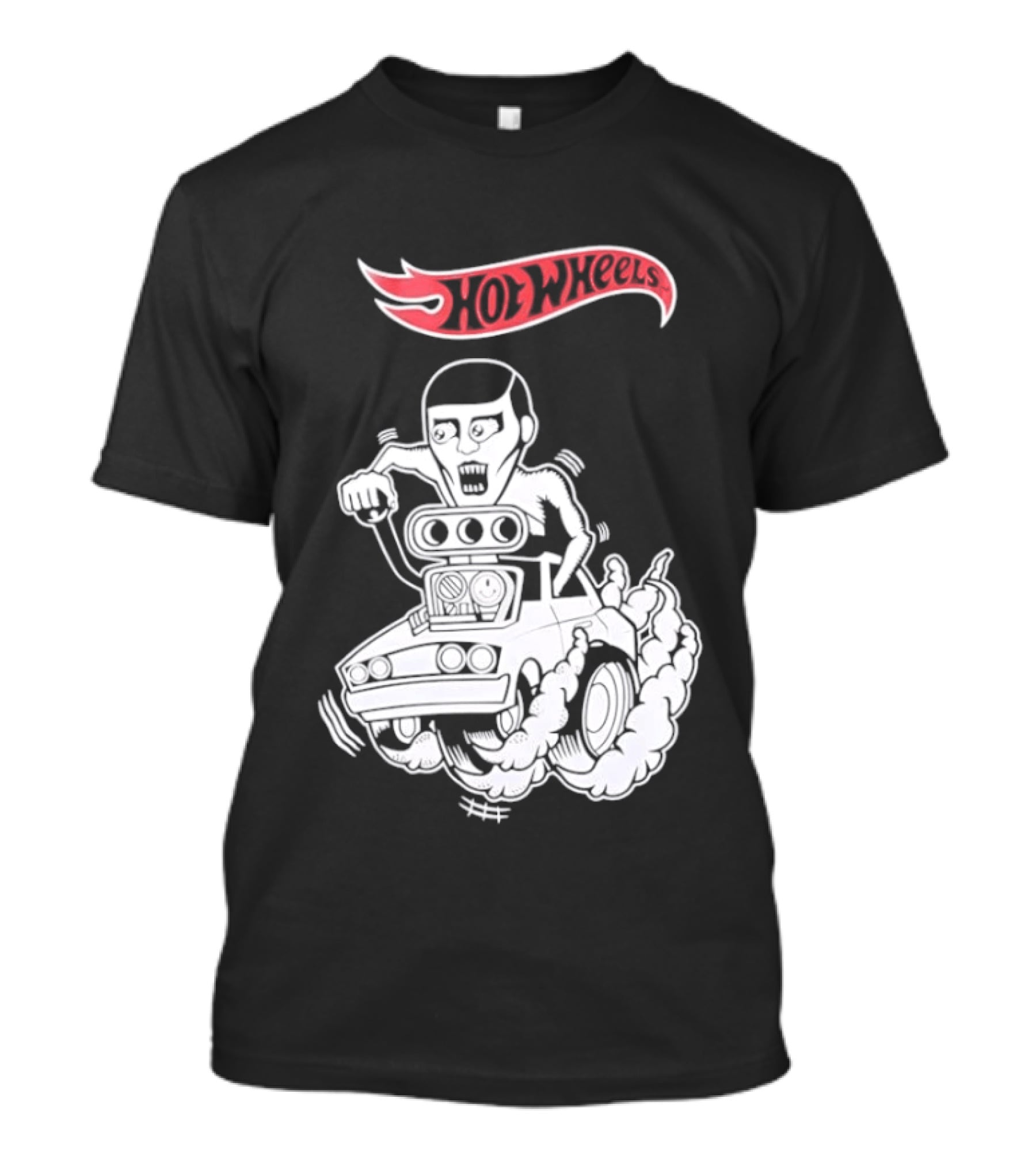 Hot Wheels Racing Car Driver Black Flame T-Shirt