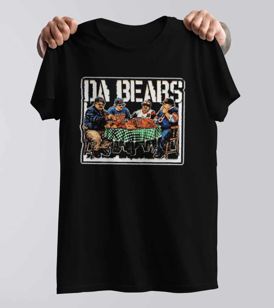 Chicago Bears Fans Eating At A Table Da Bears Classic Tailgate Gathering T-Shirt