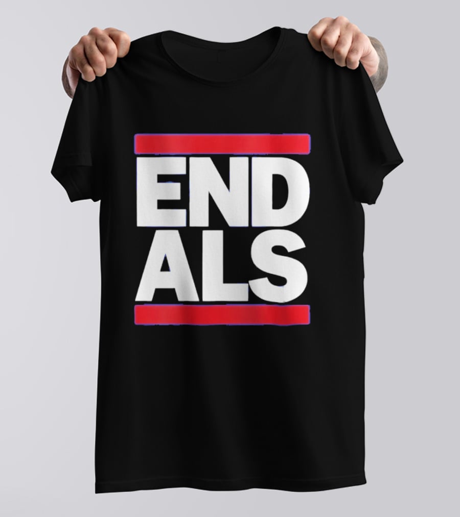 Chicago Cubs Lou Gehrig Day End ALS Campaign Red Blue T-Shirt