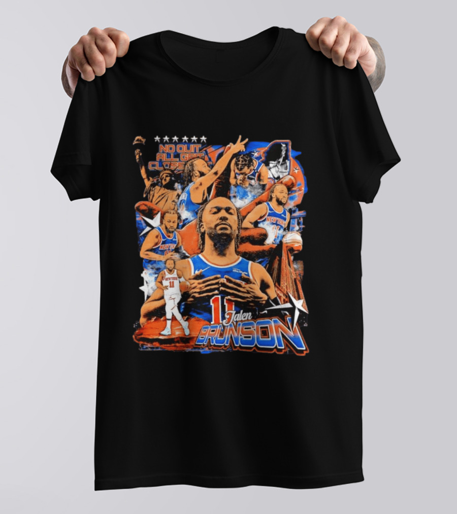 Jalen Brunson New York Knicks NBA No Quit All Grit Close Out 11 T-Shirt