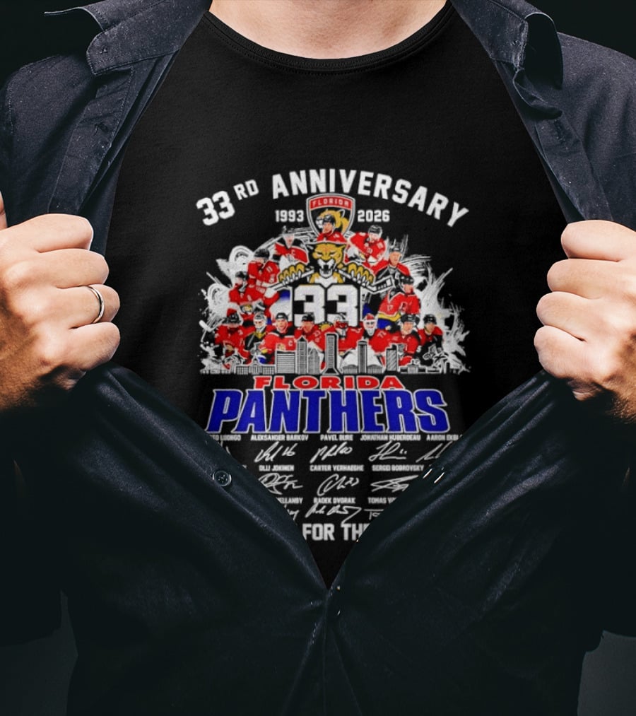 Florida Panthers 33rd Anniversary 1993 2026 Thank You For The Memories T-Shirt