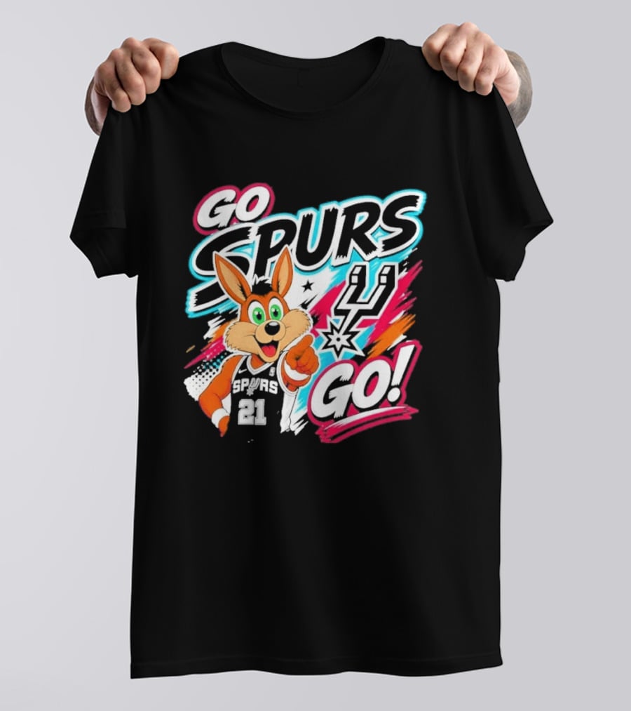 Go Spurs Go San Antonio Spurs Coyote Basketball 21 T-Shirt