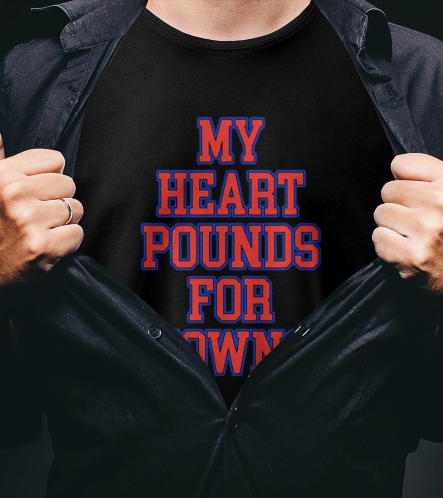 Karl Anthony Towns My Heart Pounds For Towns New York Knicks NBA T-Shirt