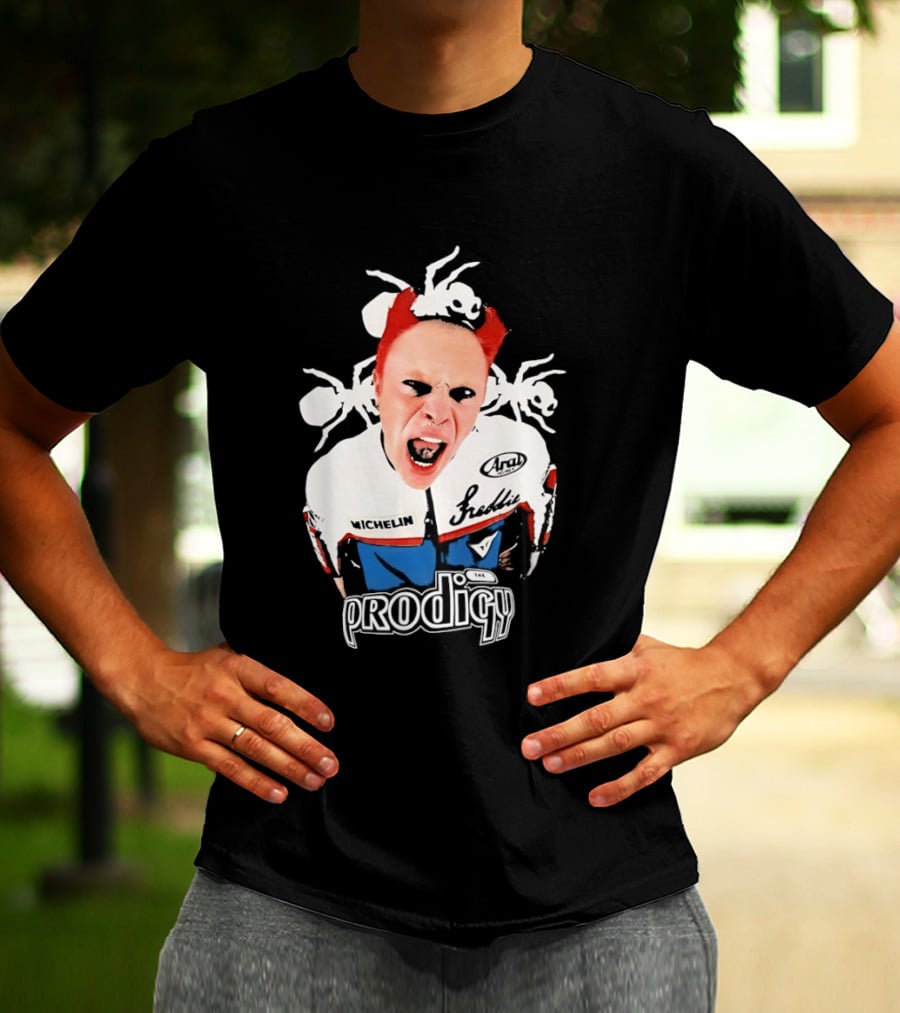 Keith Flint The Prodigy Michelin Arai Electronic Music Band Concert T-Shirt