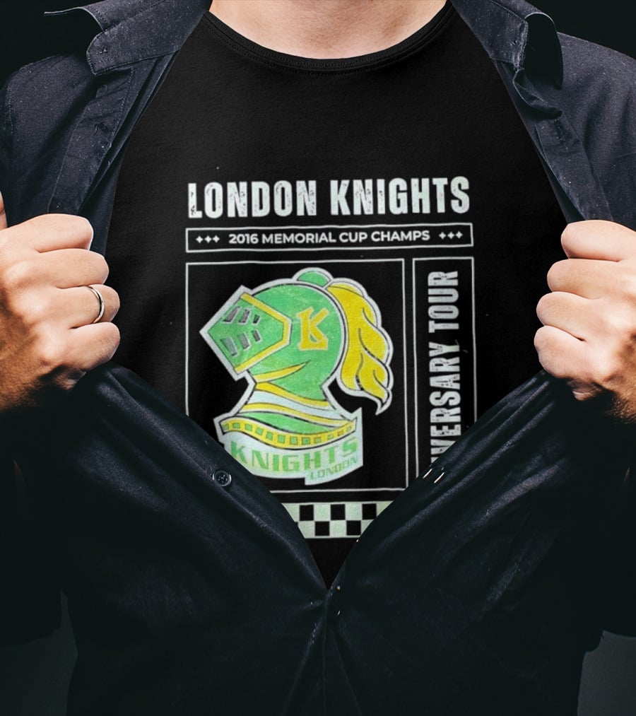 London Knights 2016 Memorial Cup Champs Anniversary Tour T-Shirt