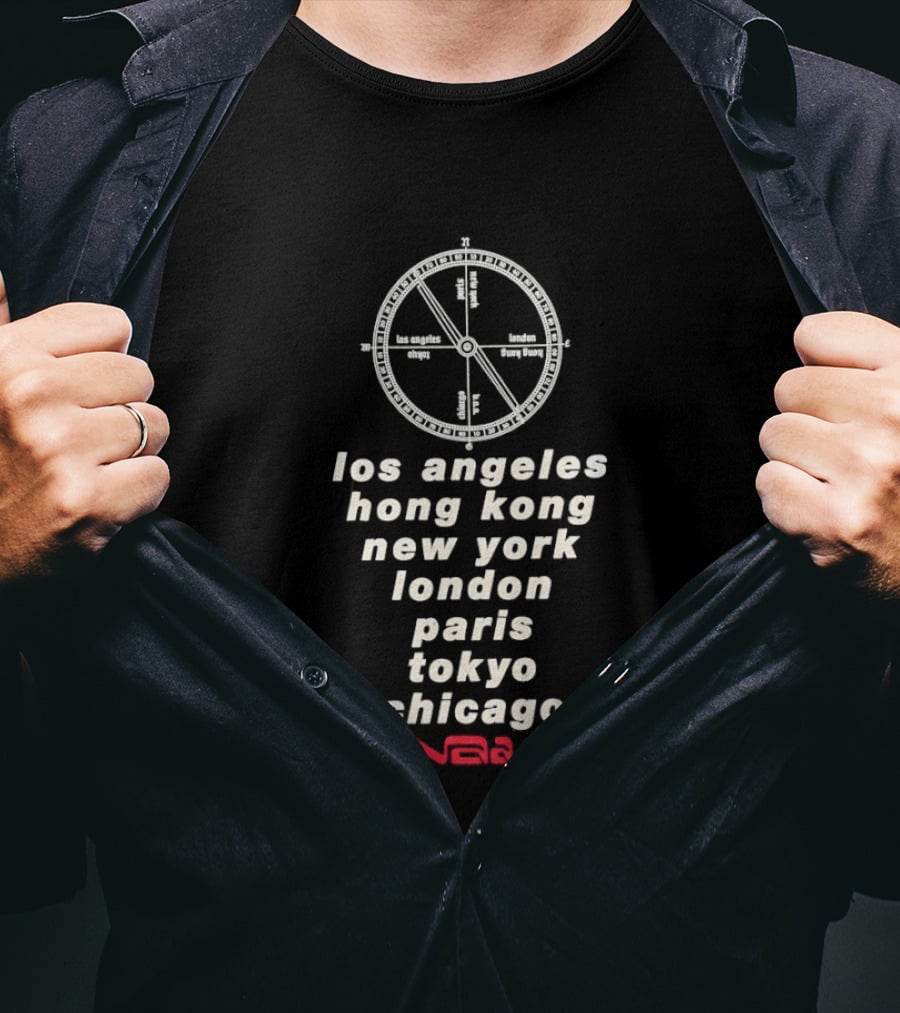 Los Angeles Hong Kong New York London Paris Tokyo Chicago Nike Swoosh T-Shirt