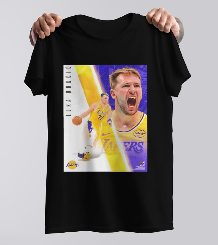 Luka Doncic 77 Los Angeles Lakers Basketball Energetic T-Shirt