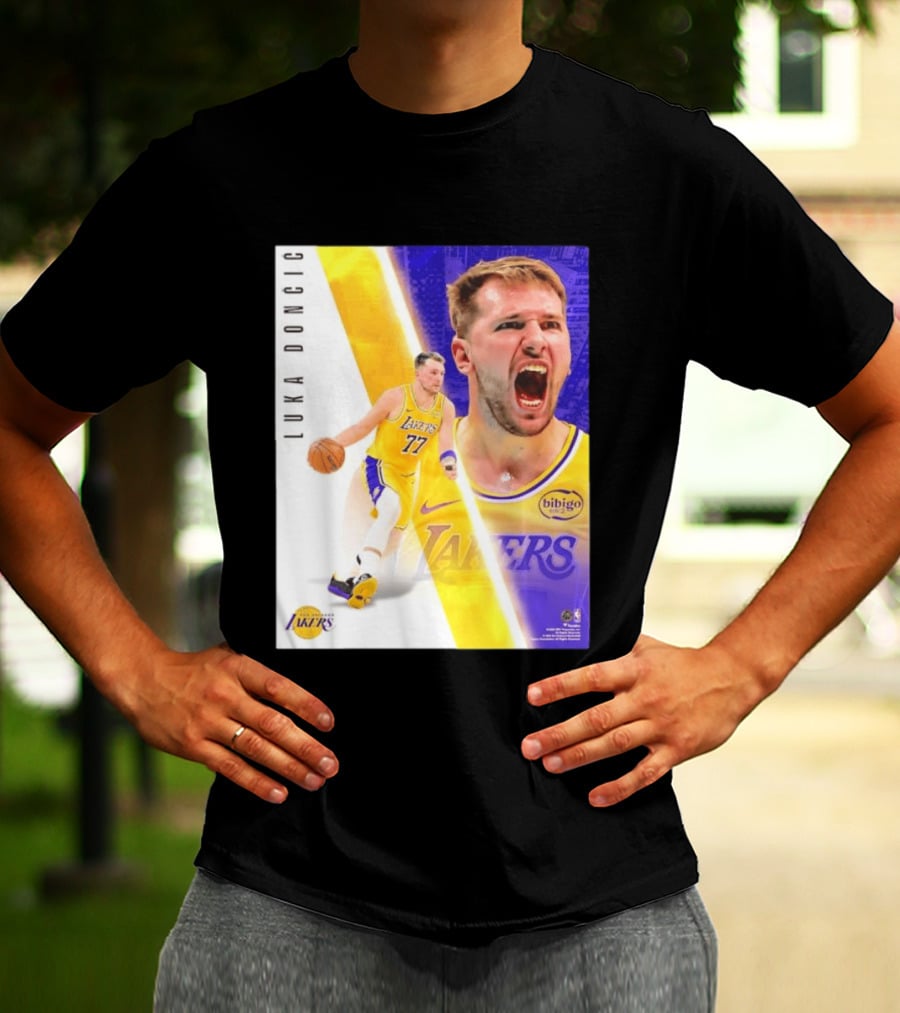 Luka Doncic 77 Los Angeles Lakers Basketball Energetic T-Shirt